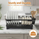 Darrahopens Home & Garden > Kitchenware > Dish Racks Cefito Dish Drying Rack for Kitchen Storage Organisation Kitchen Sink Organiser Dish Drainer