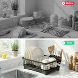 Darrahopens Home & Garden > Kitchenware > Dish Racks Cefito Dish Drying Rack for Kitchen Storage Organisation Kitchen Sink Organiser Dish Drainer
