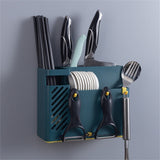 Darrahopens Home & Garden > Kitchenware > Dish Racks Cutlery Holder Multifunctional Wall Mounted Chopsticks Drying Rack for Home Kitchen Dark Blue In Australia - Darrahopens