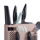 Darrahopens Home & Garden > Kitchenware > Dish Racks Cutlery Holder Multifunctional Wall Mounted Chopsticks Drying Rack for Home Kitchen Pink In Australia - Darrahopens