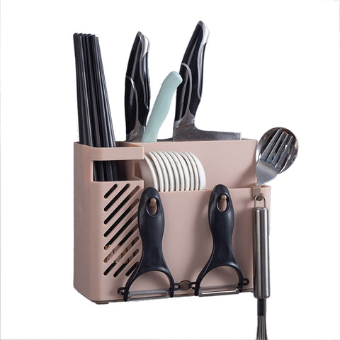 Darrahopens Home & Garden > Kitchenware > Dish Racks Cutlery Holder Multifunctional Wall Mounted Chopsticks Drying Rack for Home Kitchen Pink In Australia - Darrahopens