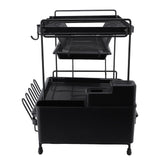 Darrahopens Home & Garden > Kitchenware > Dish Racks Dish Drying Rack 2 Layer Foldable Versatile Convenient Storage Dish Drainer Rack with Utensil Holder for Home In Australia - Darrahopens
