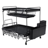 Darrahopens Home & Garden > Kitchenware > Dish Racks Dish Drying Rack 2 Layer Foldable Versatile Convenient Storage Dish Drainer Rack with Utensil Holder for Home In Australia - Darrahopens