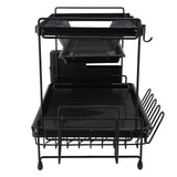 Darrahopens Home & Garden > Kitchenware > Dish Racks Dish Drying Rack 2 Layer Foldable Versatile Convenient Storage Dish Drainer Rack with Utensil Holder for Home In Australia - Darrahopens