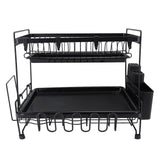Darrahopens Home & Garden > Kitchenware > Dish Racks Dish Drying Rack 2 Layer Foldable Versatile Convenient Storage Dish Drainer Rack with Utensil Holder for Home In Australia - Darrahopens