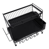 Darrahopens Home & Garden > Kitchenware > Dish Racks Dish Drying Rack 2 Layer Foldable Versatile Convenient Storage Dish Drainer Rack with Utensil Holder for Home In Australia - Darrahopens
