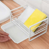 Darrahopens Home & Garden > Kitchenware > Dish Racks Sink Caddy With Removable Tray, Kitchen Sink Organizer, White