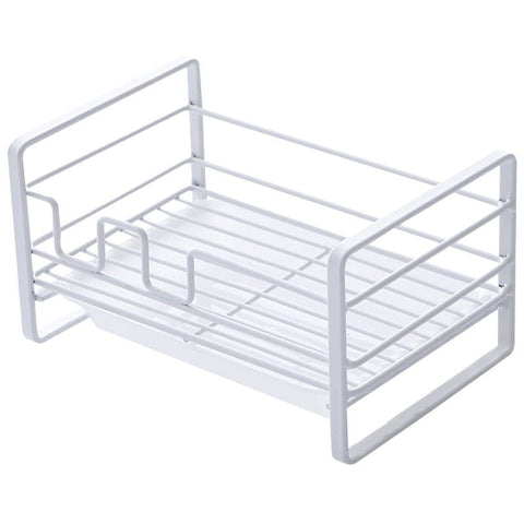 Darrahopens Home & Garden > Kitchenware > Dish Racks Sink Caddy With Removable Tray, Kitchen Sink Organizer, White