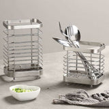 Darrahopens Home & Garden > Kitchenware > Dish Racks Stainless Steel Kitchen Utensil Holder, Cutlery Holder, Utensil Rack, Countertop Organizer, Restaurant Accessories