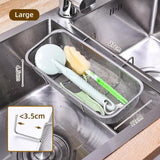 Darrahopens Home & Garden > Kitchenware > Dish Racks Stainless Steel Sink Drainer Basket Rack for Kitchen Dish Drying and Storage