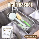 Darrahopens Home & Garden > Kitchenware > Dish Racks Stainless Steel Sink Drainer Basket Rack for Kitchen Dish Drying and Storage