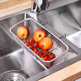Darrahopens Home & Garden > Kitchenware > Dish Racks Stainless Steel Sink Drainer Basket Rack for Kitchen Dish Drying and Storage