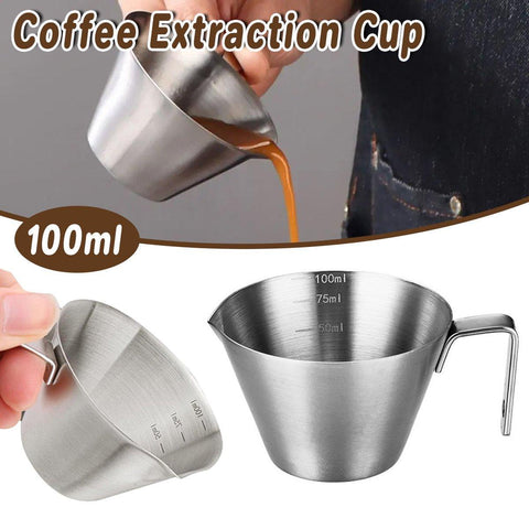 Darrahopens Home & Garden > Kitchenware > Drinkware 100ml Stainless Steel Coffee Extraction Measuring Cup Graduated Coffee Tool