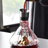 Darrahopens Home & Garden > Kitchenware > Drinkware 1500ML Iceberg Crystal Decanter Handmade Lead-Free Glass Wine