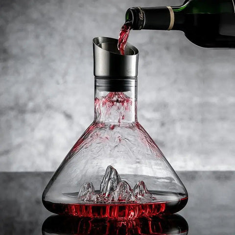 Darrahopens Home & Garden > Kitchenware > Drinkware 1500ML Iceberg Crystal Decanter Handmade Lead-Free Glass Wine