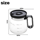 Darrahopens Home & Garden > Kitchenware > Drinkware 16oz Glass Coffee Mug with Handle and Straw Lid - Heat Resistant Borosilicate Glass Pitcher Cup with Measuring Scale - Large Capacity Clear Tea Cup for Hot Cold Beverages - Dishwasher Safe