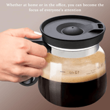 Darrahopens Home & Garden > Kitchenware > Drinkware 16oz Glass Coffee Mug with Handle and Straw Lid - Heat Resistant Borosilicate Glass Pitcher Cup with Measuring Scale - Large Capacity Clear Tea Cup for Hot Cold Beverages - Dishwasher Safe