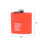 Darrahopens Home & Garden > Kitchenware > Drinkware 175ml Stainless Steel Hip Flask w Funny Quotes - Peach