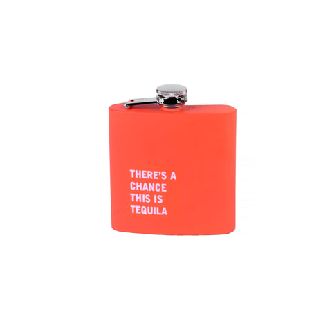 Darrahopens Home & Garden > Kitchenware > Drinkware 175ml Stainless Steel Hip Flask w Funny Quotes - Peach