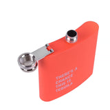 Darrahopens Home & Garden > Kitchenware > Drinkware 175ml Stainless Steel Hip Flask w Funny Quotes - Peach