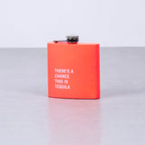 Darrahopens Home & Garden > Kitchenware > Drinkware 175ml Stainless Steel Hip Flask w Funny Quotes - Peach