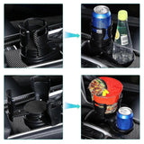 Darrahopens Home & Garden > Kitchenware > Drinkware 2-in-1 Double Car Cup Holder - 360 Swivel Multifunctional Holder for Coffee & Bottles