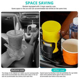 Darrahopens Home & Garden > Kitchenware > Drinkware 2-in-1 Double Car Cup Holder - 360 Swivel Multifunctional Holder for Coffee & Bottles