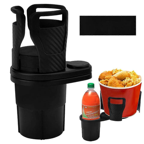 Darrahopens Home & Garden > Kitchenware > Drinkware 2-in-1 Double Car Cup Holder - 360 Swivel Multifunctional Holder for Coffee & Bottles