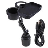 Darrahopens Home & Garden > Kitchenware > Drinkware 2-in-1 Multifunctional Car Cup Holder - Dual Drink Organizer Black Durable Plastic