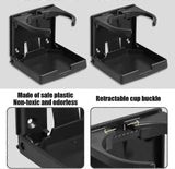 Darrahopens Home & Garden > Kitchenware > Drinkware 2pcs Adjustable Foldable Car Cup Holders - Portable Drink Holder Set Black