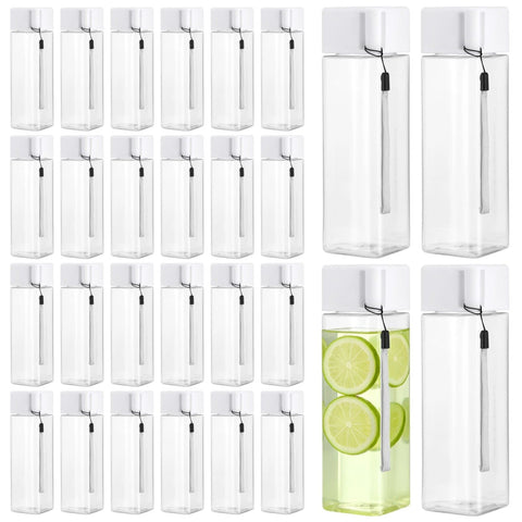 Darrahopens Home & Garden > Kitchenware > Drinkware 30PCS Clear Plastic Water Bottles, 17oz Reusable Sports Water Bottle with Leakproof Lid, Portable Drink Container for Fitness, Travel, Office, Camping, Gym In Australia - Darrahopens