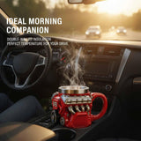 Darrahopens Home & Garden > Kitchenware > Drinkware 3D V8 Engine Coffee Mug Stainless Steel Liner Resin Novelty Cup 300ml Double Wall Insulated Gift for Car Enthusiasts Mechanics Red