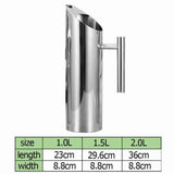 Darrahopens Home & Garden > Kitchenware > Drinkware 3X Stainless Steel Water Pitcher with Ice Guard Tea Pot Kettle Jug Cold Beverages Juice Pot Ktv Bar Accessories 1L In Australia - Darrahopens