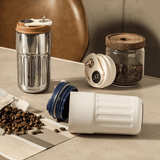 Darrahopens Home & Garden > Kitchenware > Drinkware 450ml Thermal LED Temperature Display Smart Coffee Cup Insulated Drink Tumbler-Blue