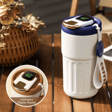Darrahopens Home & Garden > Kitchenware > Drinkware 450ml Thermal LED Temperature Display Smart Coffee Cup Insulated Drink Tumbler-Blue
