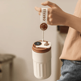 Darrahopens Home & Garden > Kitchenware > Drinkware 450ml Thermal LED Temperature Display Smart Coffee Cup Insulated Drink Tumbler-Blue
