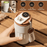 Darrahopens Home & Garden > Kitchenware > Drinkware 450ml Thermal LED Temperature Display Smart Coffee Cup Insulated Drink Tumbler-Brown