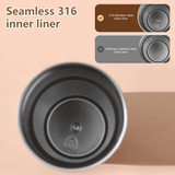 Darrahopens Home & Garden > Kitchenware > Drinkware 450ml Thermal LED Temperature Display Smart Coffee Cup Insulated Drink Tumbler-Brown