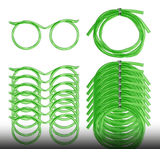 Darrahopens Home & Garden > Kitchenware > Drinkware 5-Pack Round Glasses-Shaped Straw, PETG, Food-Grade, Odorless, Reusable, Cute & Funny Novelty Straw