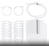 Darrahopens Home & Garden > Kitchenware > Drinkware 5-Pack Silly Straws Glasses, Reusable Crazy Straws for Kids, Flexible Twisty Straws Fun Eyeglass Frame Drinking Straws, Novelty Party Favors Supplies for Birthday, Game, Christmas, Holiday Decorations