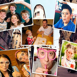 Darrahopens Home & Garden > Kitchenware > Drinkware 5-Pack Silly Straws Glasses, Reusable Crazy Straws for Kids, Flexible Twisty Straws Fun Eyeglass Frame Drinking Straws, Novelty Party Favors Supplies for Birthday, Game, Christmas, Holiday Decorations