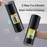 Darrahopens Home & Garden > Kitchenware > Drinkware 500ml Water Bottle Stainless Steel Thermoses - Insulated Vacuum, Leak Proof, Keeps Drinks Hot/Cold - Ideal for Coffee, Tea, Water - Black（Only water cup）