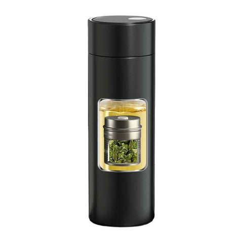 Darrahopens Home & Garden > Kitchenware > Drinkware 500ml Water Bottle Stainless Steel Thermoses - Insulated Vacuum, Leak Proof, Keeps Drinks Hot/Cold - Ideal for Coffee, Tea, Water - Black（Only water cup）