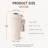 Darrahopens Home & Garden > Kitchenware > Drinkware Automatic Stirring Coffee Mug 400ml USB Rechargeable Magnetic Mixing Tumbler with Smart Temperature Display Splash Resistant Lid Portable Coffee Cup for Home Office Travel Gym