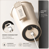 Darrahopens Home & Garden > Kitchenware > Drinkware Automatic Stirring Coffee Mug 400ml USB Rechargeable Magnetic Mixing Tumbler with Smart Temperature Display Splash Resistant Lid Portable Coffee Cup for Home Office Travel Gym