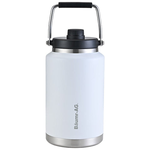 Darrahopens Home & Garden > Kitchenware > Drinkware Baumr-AG 3.8L Double Wall Insulated Stainless Steel Water Bottle, Drink Jug with Handle, White