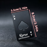 Darrahopens Home & Garden > Kitchenware > Drinkware Black Red playing card bottle opener, novelty bottle opener, compact bottle opener, stylish bar tool, stainless steel bottle opener, Australian market bar accessory, unique gift idea