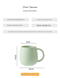 Darrahopens Home & Garden > Kitchenware > Drinkware Blue Premium Macaron Ceramic Coffee Mug Set - 500ml Large Capacity Belly Cup with Underglaze Finish, Minimalist Nordic Style Porcelain Mug for Coffee, Tea, Milk and Oatmeal