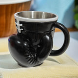 Darrahopens Home & Garden > Kitchenware > Drinkware Boxing Glove Mug 200ml | Creative Stainless Steel Coffee Mug Gift - Boxing Theme Fun Water Cup, Gym Desk Decor（Black）