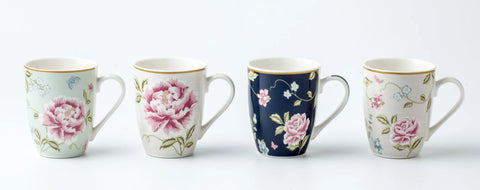 Darrahopens Home & Garden > Kitchenware > Drinkware Bulk 24 Floral Mug New Bone China 340mls Asst Des In Australia - Darrahopens